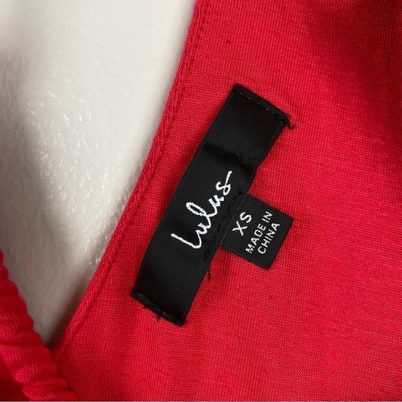 Lulu's Nights Like These Keyhole Cutout Red Sleeveless Halter Bodysuit Size XS - Picture 8 of 9